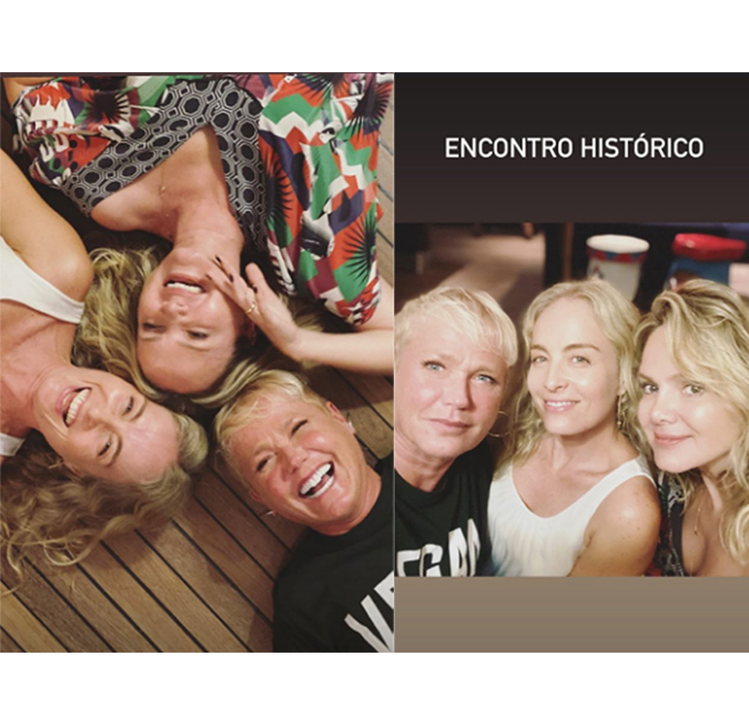 Xuxa Meneghel, Angélica e Eliana se reencontram e Junno Andrade dispara: <i>Esse vídeo ficou mara, hein?</i>