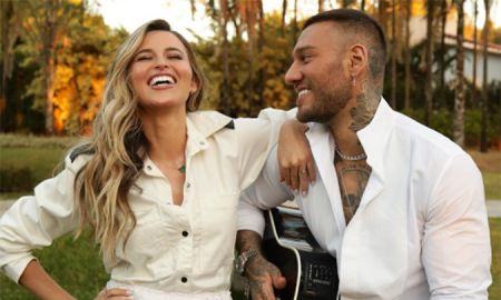 Lucas Lucco brinca com foto de Lorena e comenta que bebê já vai nascer com <I>FaceTune</i>