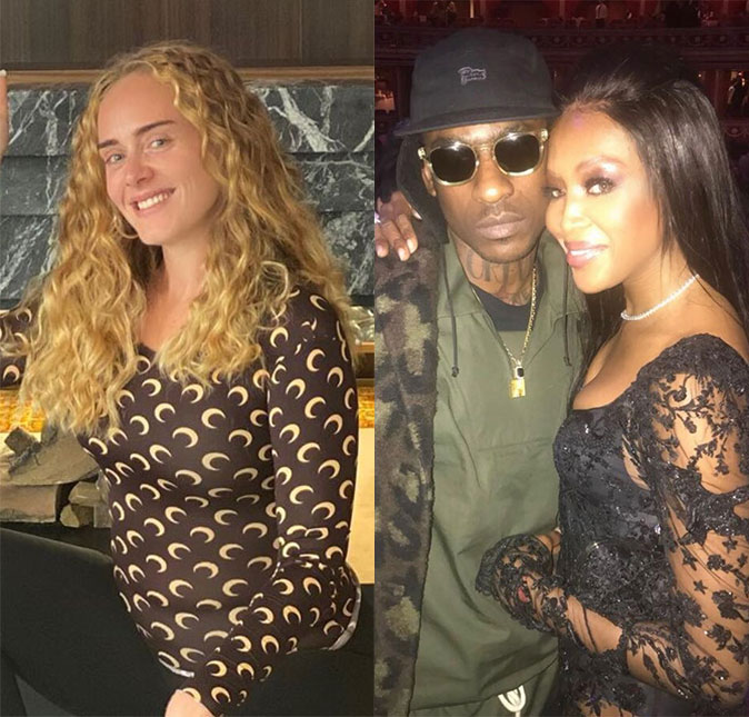 Adele estaria envolvida em um triângulo amoroso com <i>rapper</i> e Naomi Campbell, diz <i>site</i>