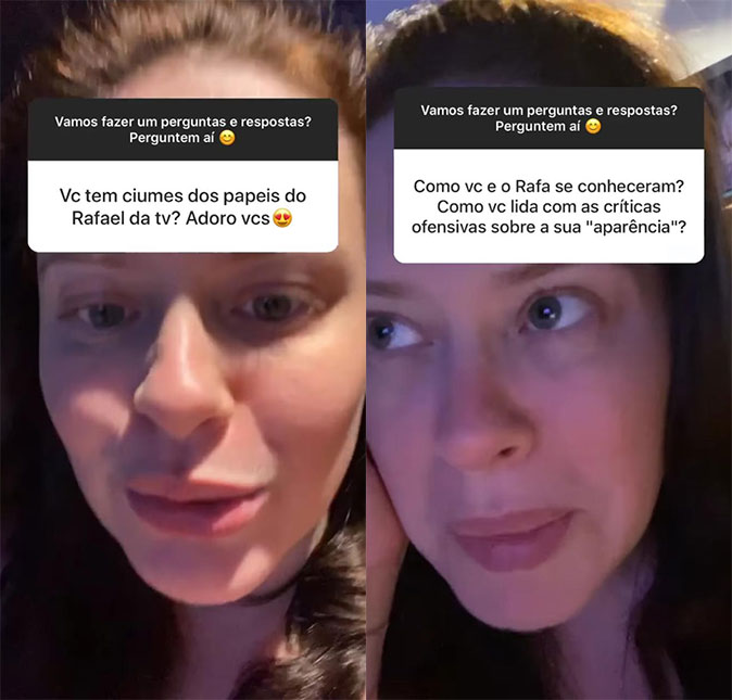 Mariana Bridi afirma não ter ciúme de Rafael Cardoso e fala de críticas sobre sua aparência