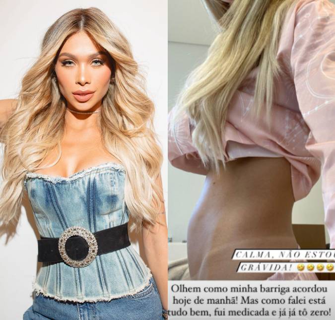 Flavia Pavanelli mostra barriga inchada e brinca: <i>Seria uma gravidinha bem fofa</i>