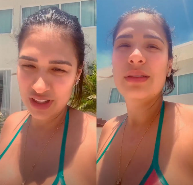 Simone retoca bronzeamento com fita e brinca: <i>- Gostosinha para o marido</i>