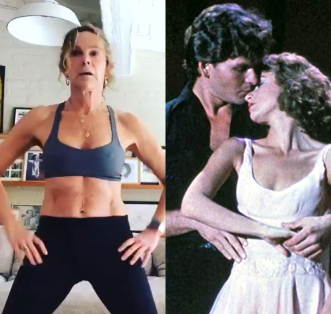 Jennifer Grey, atriz de <i>Dirty Dancing</i>, mostra treino de exercícios na <i>web</i>; assista!