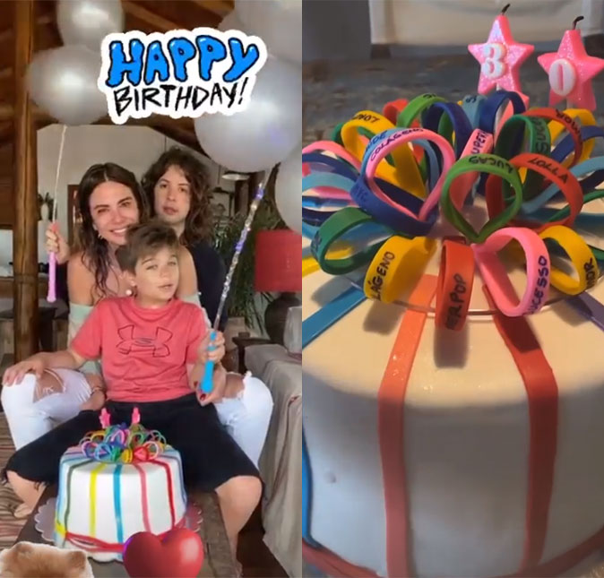 Luciana Gimenez comemora aniversário e mostra bolo com velas marcando idade errada!