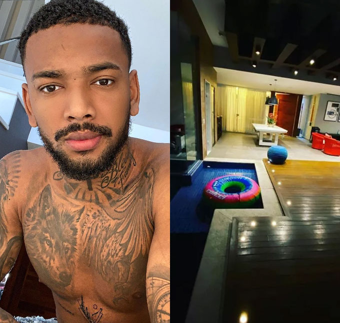 Após rumores de crise financeira, Nego do Borel exibe piscina luxuosa de sua casa e convida internautas para festa