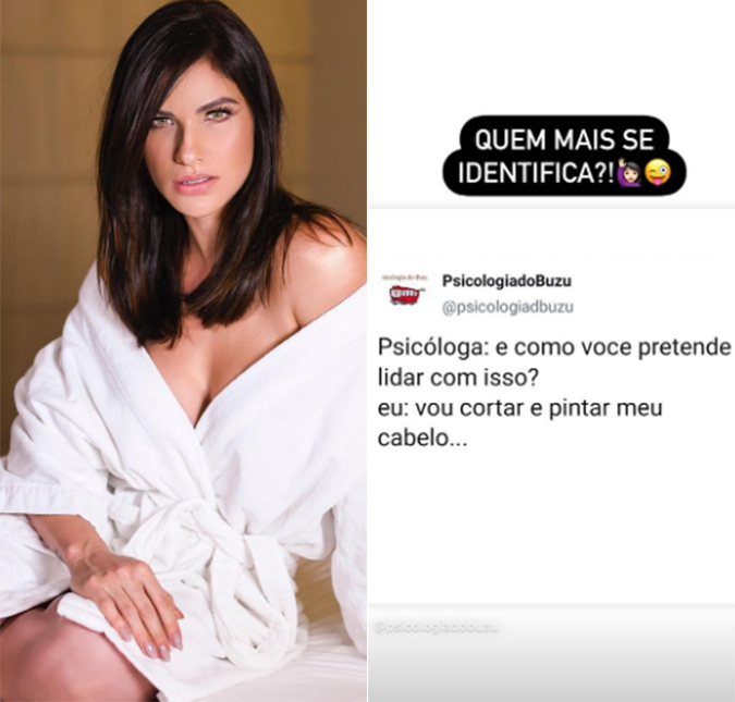 Andressa Suita comenta sobre mudar o visual após separação: <i>Quem mais?</i>