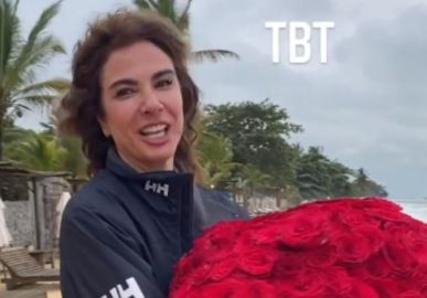 Luciana Gimenez descobre que buquê misterioso foi enviado por Mick Jagger
