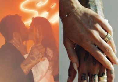 Cintia Dicker mostra vídeo do casamento com Pedro Scooby - e exibe as alianças de quase 47 mil reais!