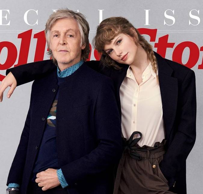 Paul McCartney e Taylor Swift se reúnem para conversa e estampam capa da <i>Rolling Stone</i>!