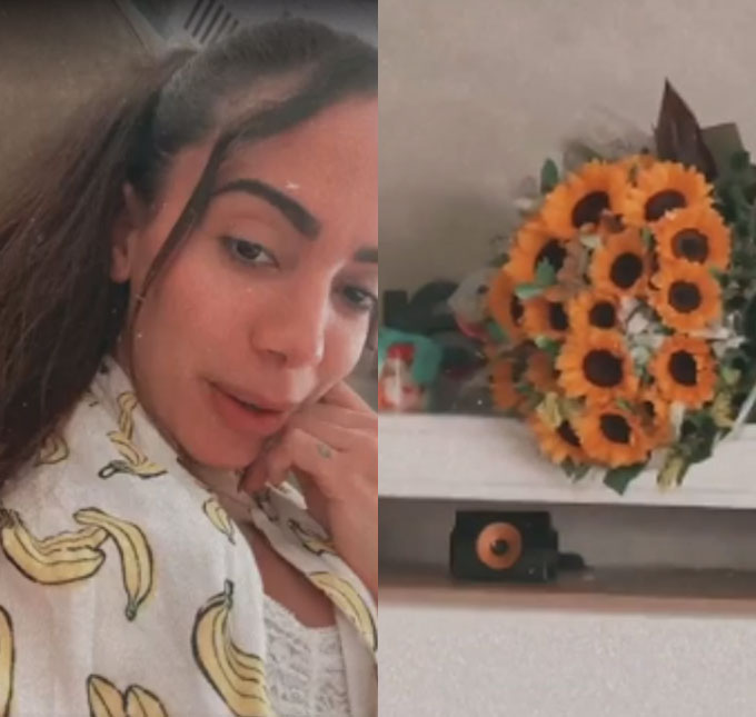 Anitta recebe buquê de admirador secreto com bilhete e fica curiosa: <i>Quem mandou isso para mim?</i>