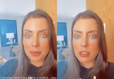 Fabiana Justus fala sobre sintomas de coronavírus: <i>Passei muito mal de enjoo</i>