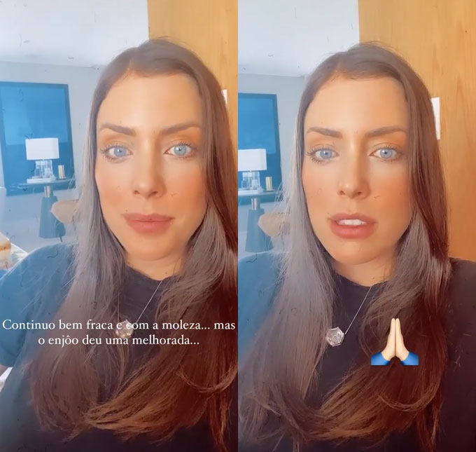 Fabiana Justus fala sobre sintomas de coronavírus: <i>Passei muito mal de enjoo</i>