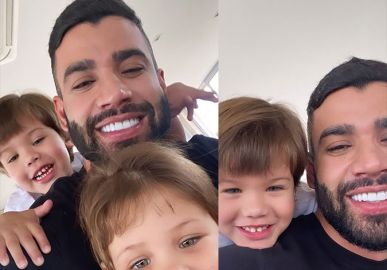 Gusttavo Lima aparece pela primeira vez com os filhos desde a separação de Andressa Suita