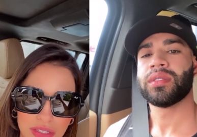 Internautas especulam reconciliação entre Gusttavo Lima e Andressa Suita por conta de carros parecidos nos <I>Stories</i>
