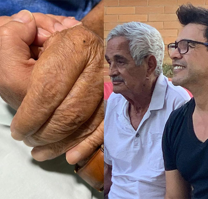 Zezé Di Camargo faz depoimento emocionante sobre a morte do pai e pede perdão: <I>Pelo egoísmo de insistir que fique aqui</I>