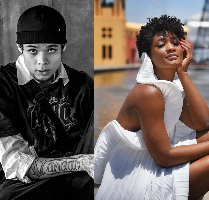 Filho de Carol Nakamura posta desenho da suposta namorada, Erika Januza, e ela responde: <I>Meu artista</i>