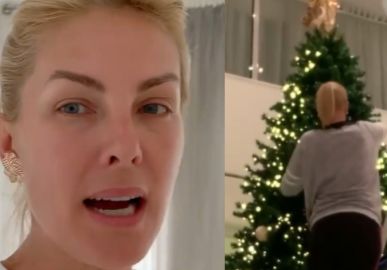 Ana Hickmann monta árvore de Natal e diz: <I>Que o nosso Natal seja perfeito!</i>
