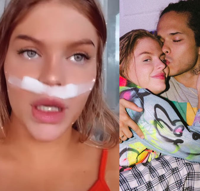Luísa Sonza faz cirurgia no septo e recebe mimos do namorado, Vitão: <i>- Vou cantar melhor</i>