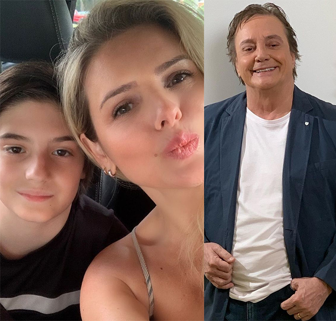 Mari Alexandre faz <I>selfie</I> com o filho Záion e semelhança entre o menino e o pai Fábio Jr. impressiona; veja!