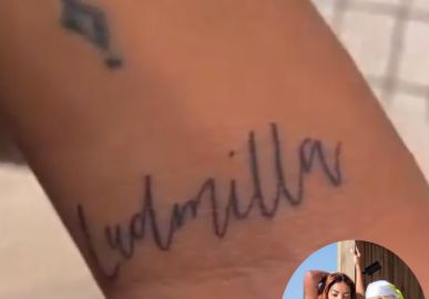 Brunna Gonçalves faz tatuagem com o nome de Ludmilla e a cantora fica toda orgulhosa