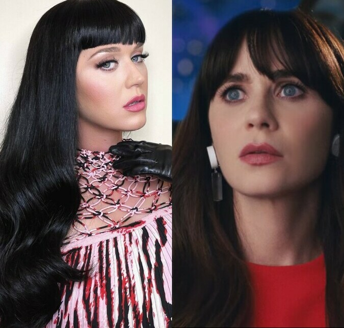 Quase gêmeas! Zooey Deschanel é confundida com Katy Perry no clipe de <i>Not the End of the World</i>