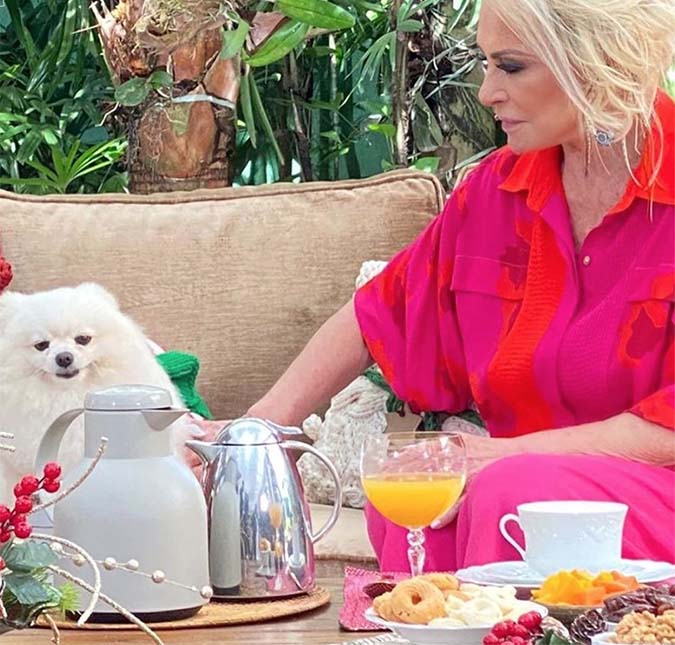Após pedir coxinha para Ana Maria Braga, jornalista da <i>Globo</i> brinca com os cachorros da apresentadora, entenda!