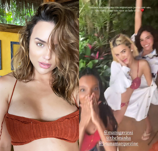Bruna Marquezine, Rafa Kalimann, Thelminha e Manu Gavassi passarão Ano Novo juntas em ilha particular: <I>- É um sonho</I>