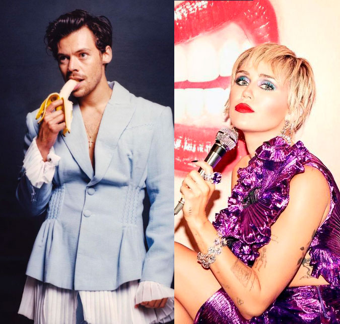 Miley Cyrus diz que ficaria com Harry Styles: - </i>Eu compartilharia um armário e uma vida com ele</i>