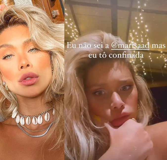 Em Fernando de Noronha, Flávia Pavanelli debocha de rumores de que estaria no <i>BBB</I>: <i>To confinada</I>
