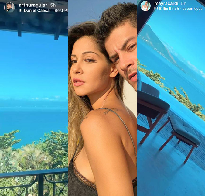 Com Covid-19, Mayra Cardi explica ida à praia e fãs apontam que ela e Arthur Aguiar estão no mesmo lugar