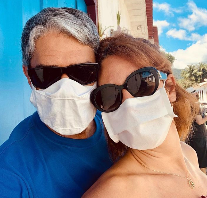 Natasha Dantas se declara para William Bonner nas redes sociais: <I>Eu amo esse homem</I>