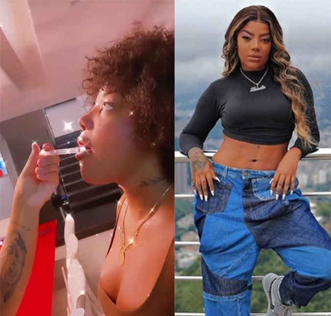 Em festa, Ludmilla brinca com bebida em seringa no dia em que a vacinação contra o coronavírus começa no Brasil