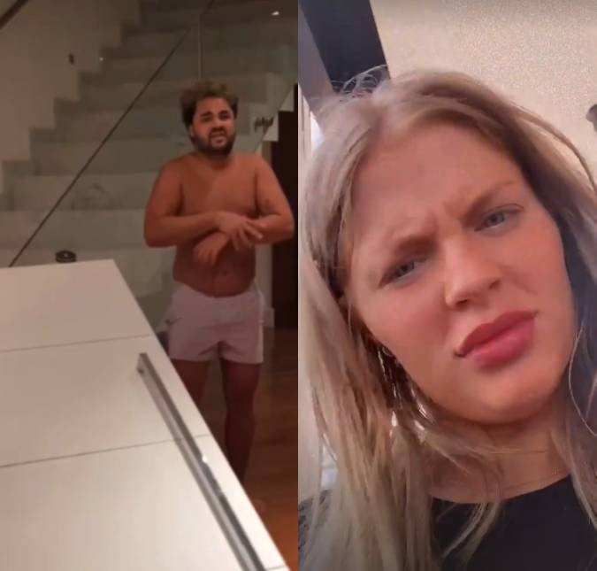 Amigos de Luísa Sonza quebram porta da mansão da cantora e ela se diverte: <i>- Eu não consigo ficar braba</i>; assista!