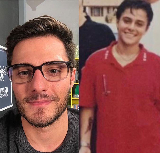 Hugo Bonemer resgata foto de 18 anos atrás e faz comparação com aparência atual: <I>20 quilos a mais</i>