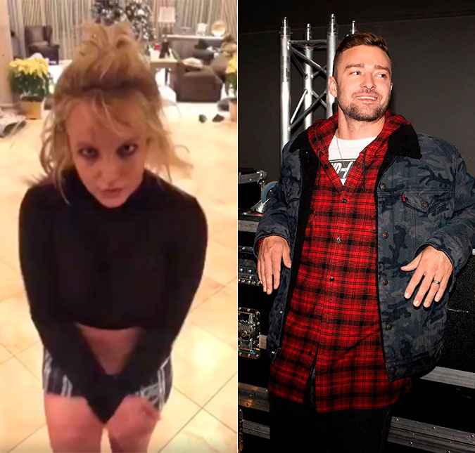 Britney Spears dança ao som de música do ex Justin Timberlake em vídeo e fãs ficam intrigados; veja