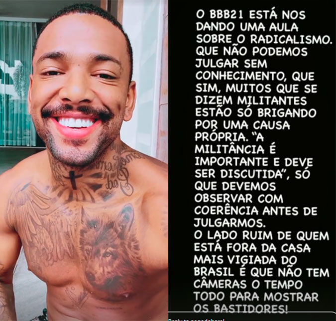 Após polêmica, Nego do Borel cita <i>BBB21</i> para se defender: <i>Não podemos julgar sem conhecimento</i>