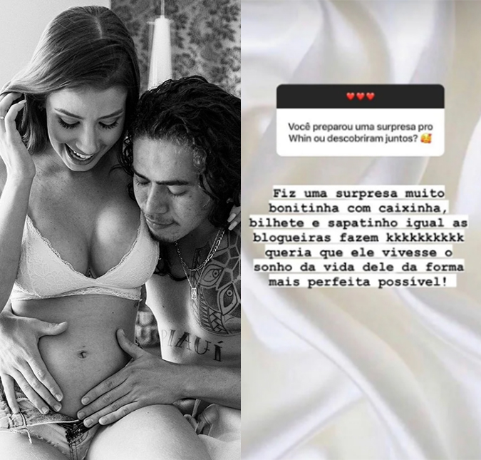 Namorada de Whindersson Nunes revela como contou ao amado sobre a gravidez: <i>Fiz uma surpresa muito bonitinha</i>