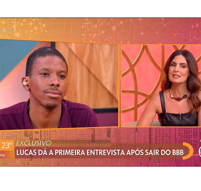 No <i>Encontro</i>, Lucas Penteado fala sobre beijo em Gilberto no <i>BBB21</I>: - <I>Foi um ato de amor</i>