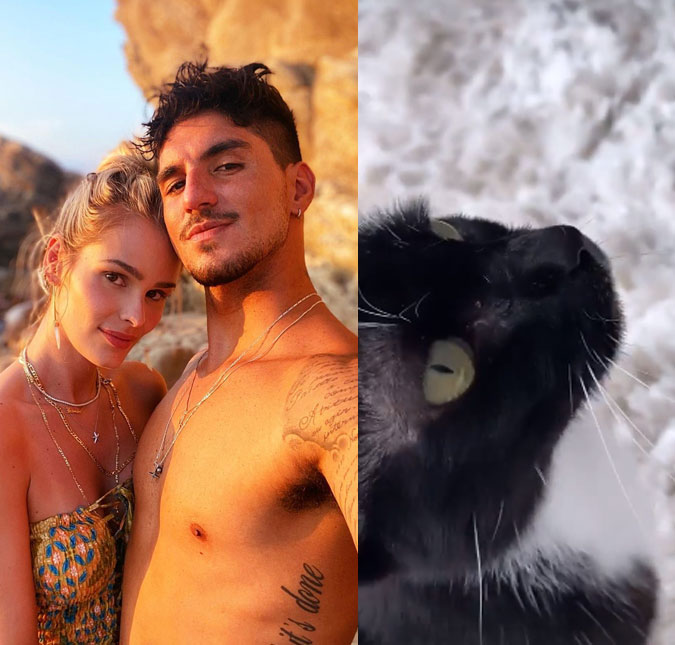 Após casamento no Havaí, Gabriel Medina e Yasmin Brunet adotam novo animal de estimação