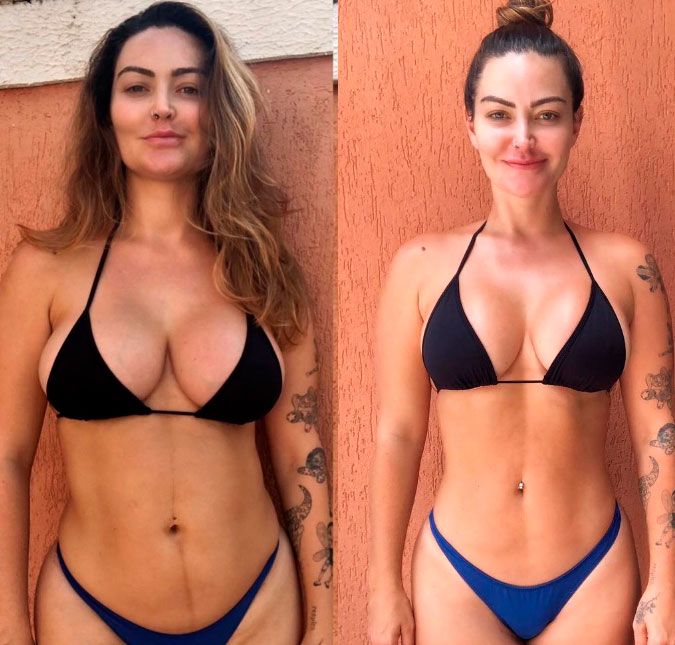 Laura Keller compartilha antes e depois após perder 14 quilos depois de gravidez