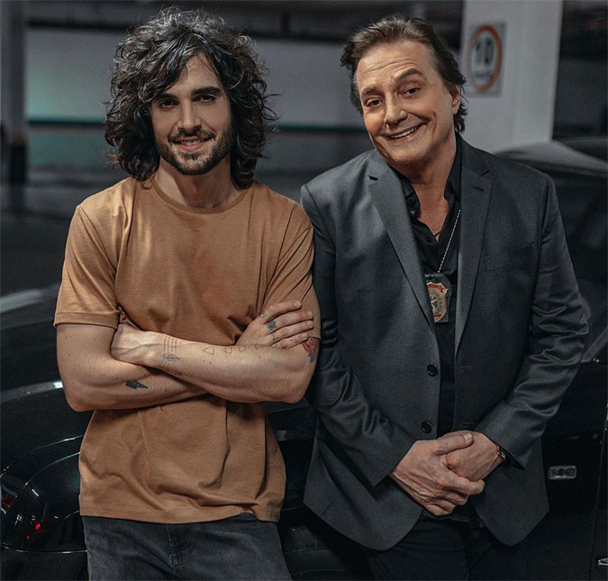 Fiuk se emociona com música do pai no <I>BBB21</I> e Fábio Jr. comemora permanência do filho no <I>reality</I>