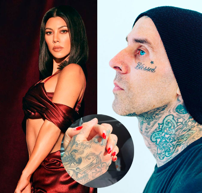 É oficial! Kourtney Kardashian confirma relacionamento com Travis Barker, do <i>Blink-182</i>