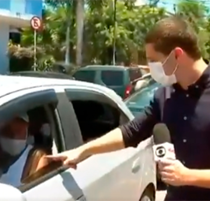 Repórter da <i>Globo</i> sai correndo ao vivo após entrevistado ir embora com microfone