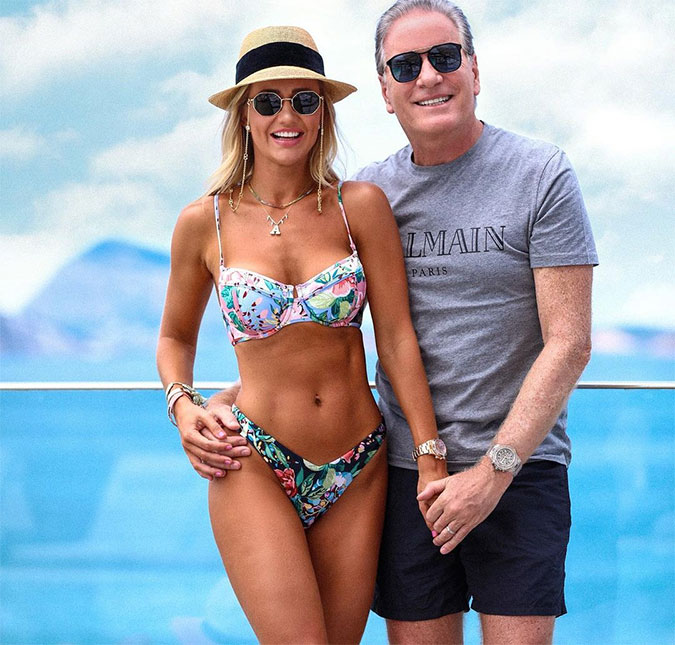 Roberto Justus se declara para Ana Paula Siebert no aniversário da empresária: <I>Mulher admirável</I>