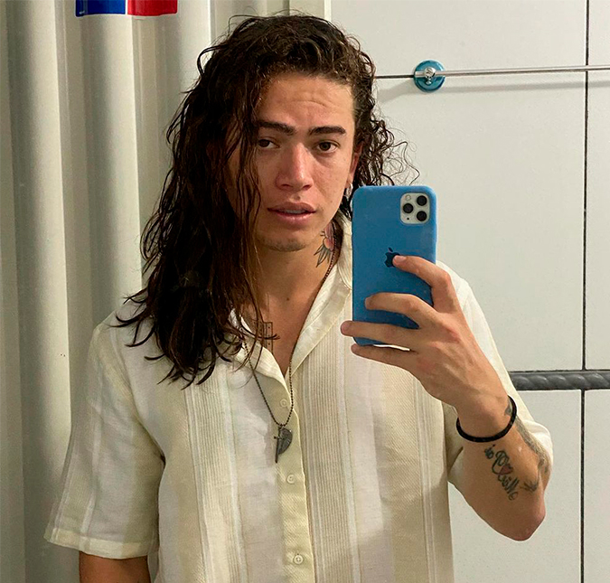 Whindersson Nunes brinca sobre sugestão de nome que seu pai pensou para o neto: <i>Não deixo opinar</i>
