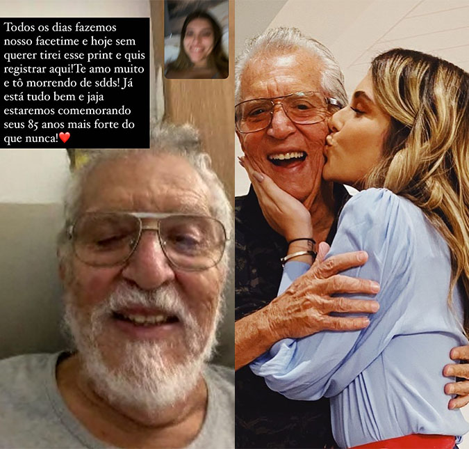 Filha de Carlos Alberto de Nóbrega torce para que pai se recupere da Covid-19: <I>Jajá estaremos comemorando seus 85 anos</I>