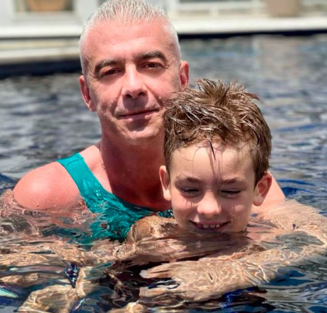Curado do câncer, marido de Ana Hickmann divide momento fofo com o filho: <i>Realizado</i>