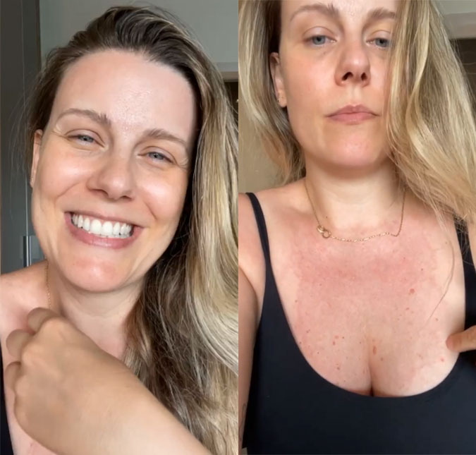 Daiana Garbin exibe alergia da gravidez e revela que está doando leite materno: <I>- Estou muito feliz em ajudar outras crianças</I>