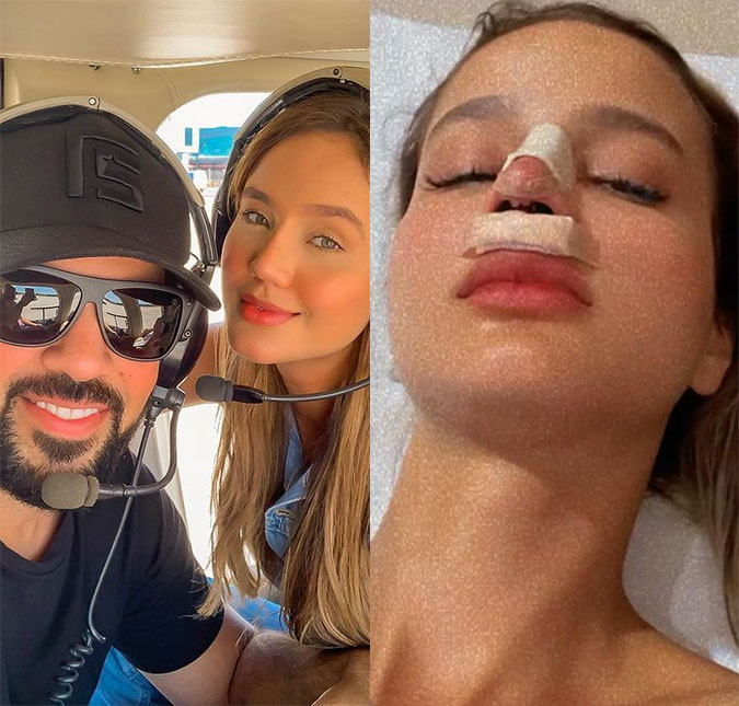 Esposa de Sorocaba, modelo Biah Rodrigues passa por cirurgia para corrigir problema causado por rinoplastia