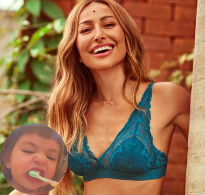 Sabrina Sato posta vídeo de Zoe escovando os dentes sozinha, veja!